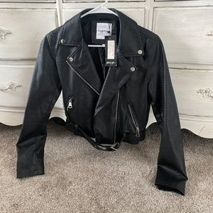 Snake It Work Faux Leather Moto Jacket (NASTYGAL)